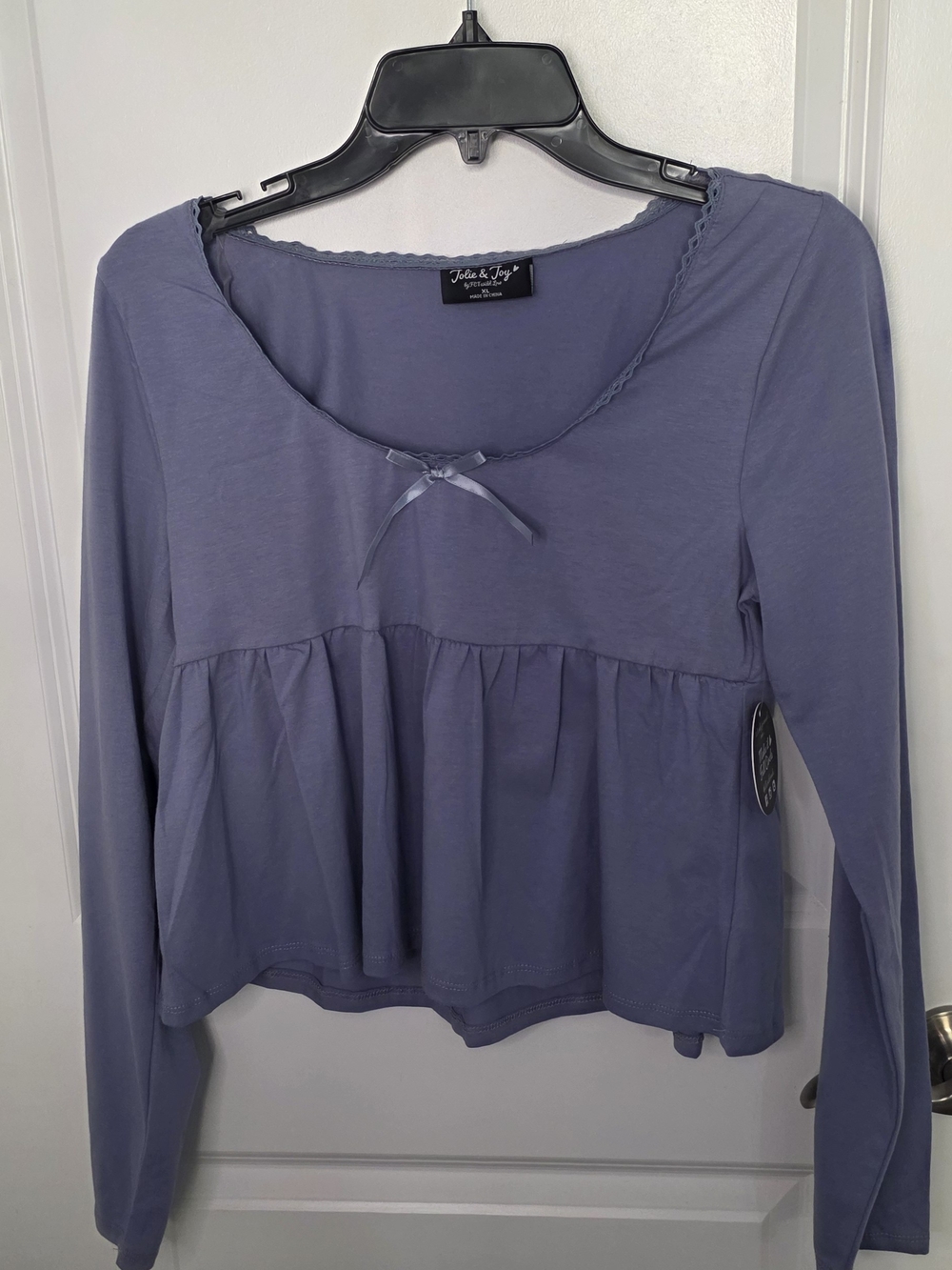 Joie & Joy Lavender Long-Sleeve Peplum Tunic